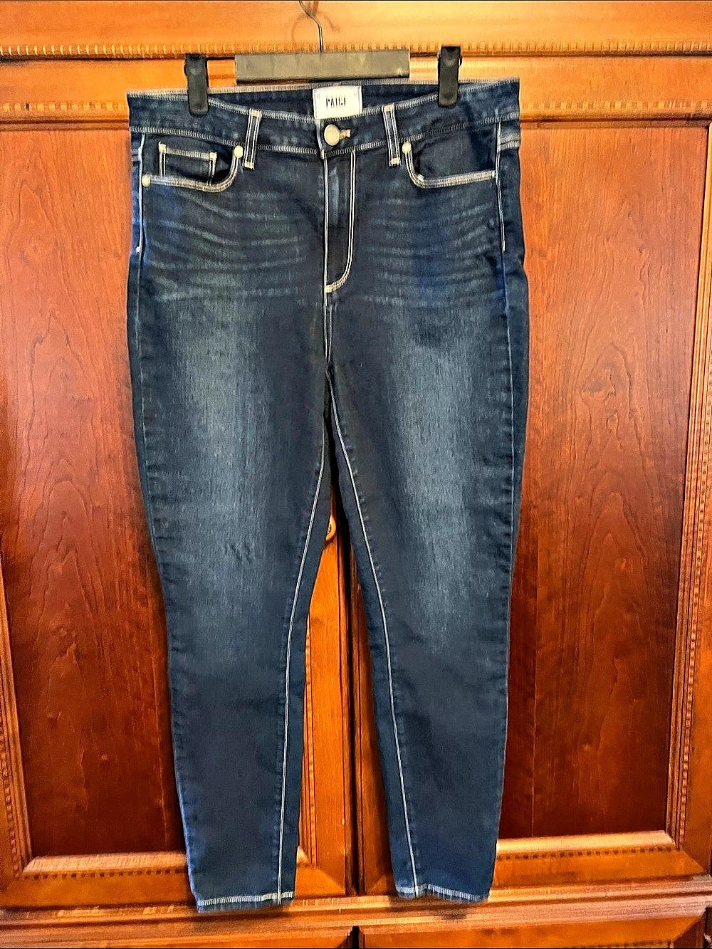 Paige Hoxton Ankle Skinny Jeans Blue Waist 32